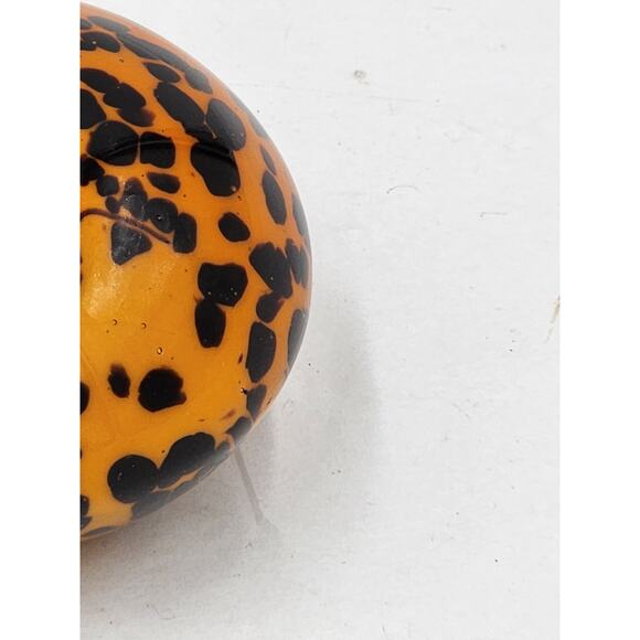 Paperweight Art Glass Leopard Animal Print Vintage Bookshelf Home Office Decor - Picture 7 of 12